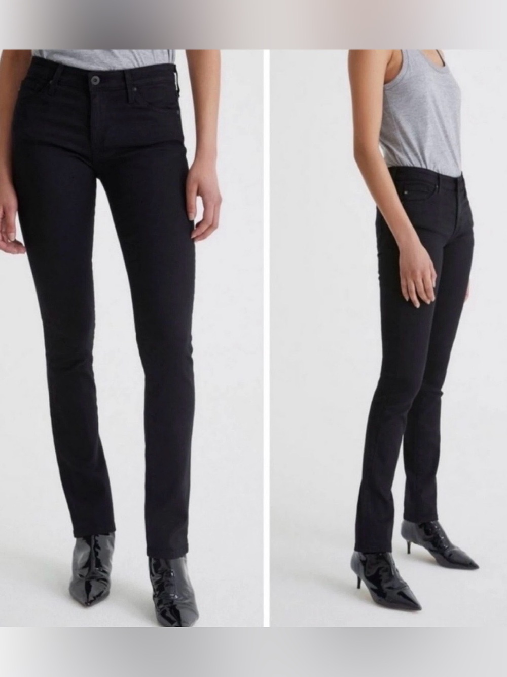 AG Adriano Goldschmied The Harper Essential Straight Jean Black Denim Women 29R